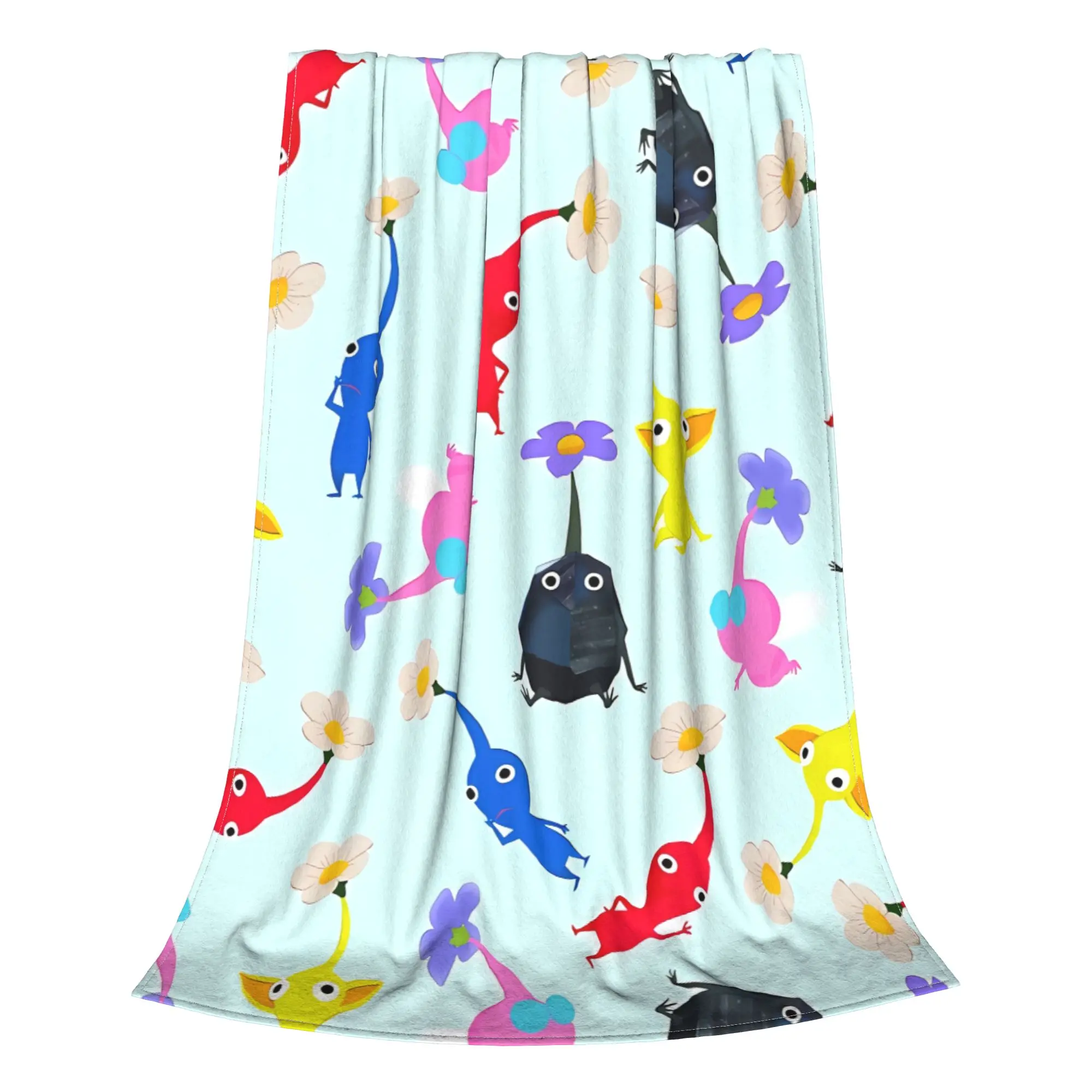 1PC Home Cutecore Multicolor Sprout Sprite  Pikmin Blanket Super Cosy Plush Home Living Room Sofa Halloween
