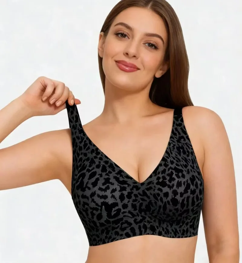 Womens Seamless Wire Free Full Cup Bra Thin Molded Cups Breathable Push Up Support Comfy Everyday Soft Lingerie Lightweight Bras
