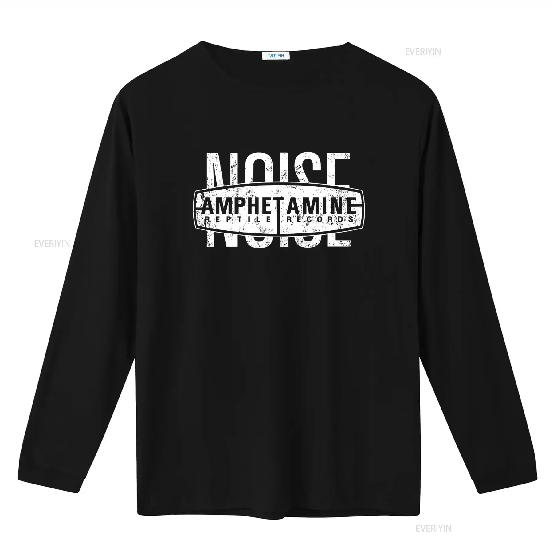 Noise Amphetamine Reptile Records Label Rock Metal Music Black T Shirt vintage Washed Casual homme designer clothes Stylish