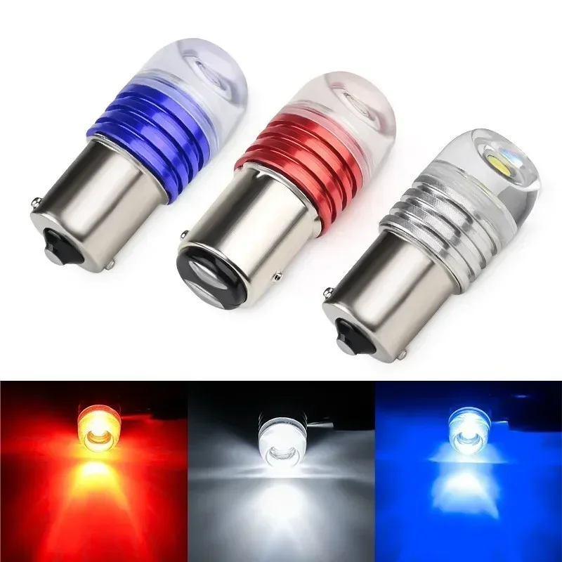 Strobe Flashing Tail Brake Light Blinker Turn Signal LED Lights Motorcycle Bike Bulb Concave Lens Indicator Projector Lamp Car