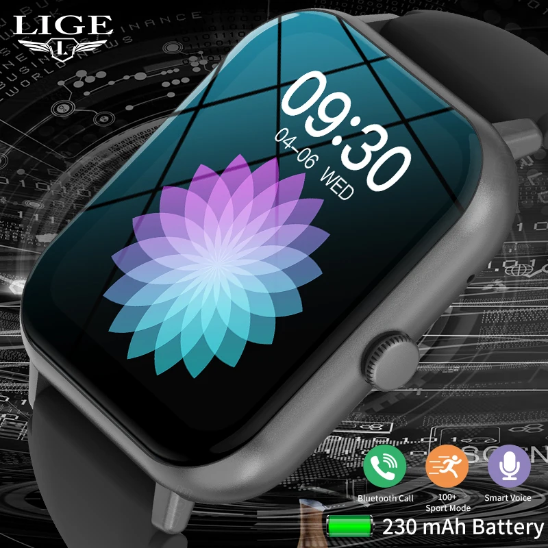 Reloj inteligente LIGE, pulsera deportiva, Fitness, impermeable, monitoreo de salud, música, llamada inalámbrica, hombres y mujeres, reloj inteligente para IOS y Android