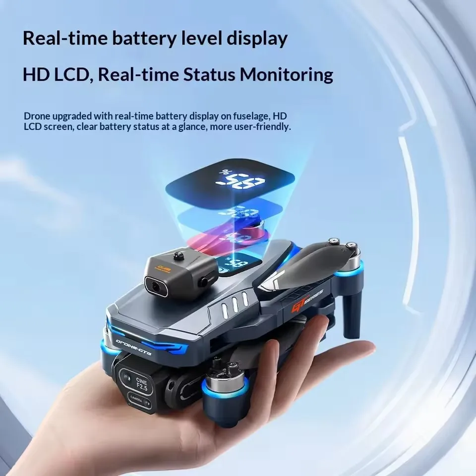 8K ESC Aerial Photography Optical Flow Hover 4.3in Screnn WIFI FPV RC Drone 2.4G Brushless Obstacle Avoidance RC Quadcopter Toy