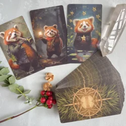 Professional Divination Deck Panda Tarot Cards Oracle Beginners High Quality 12x7 Matte Attached Spanish Russian PDF Guidebook