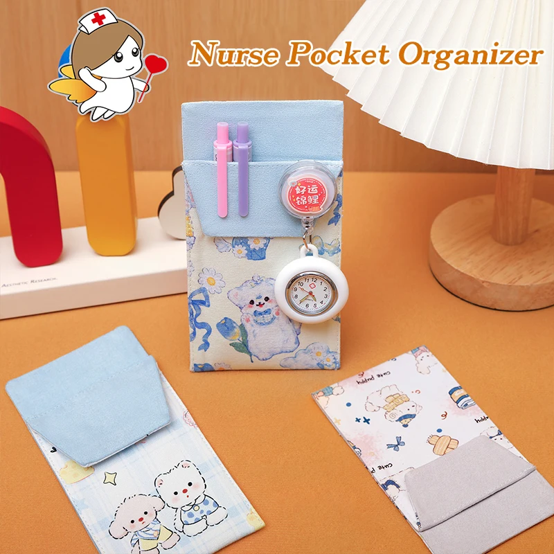 Pocket with Pen Slot Beauty Salons Organizer Pocket Nurse Accessories Convenient Clip-on Pen Pouch S1081