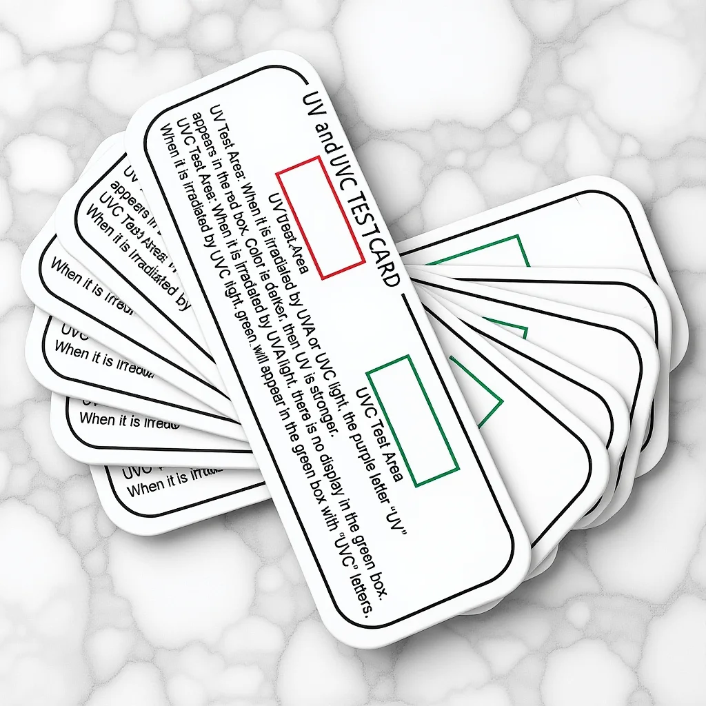 6pcs Uv Test Cards Uvc Uva Detection Indicator For Sunlight Reptile Lamps Uv Bulb Tester Paper Strips Welding Accessories