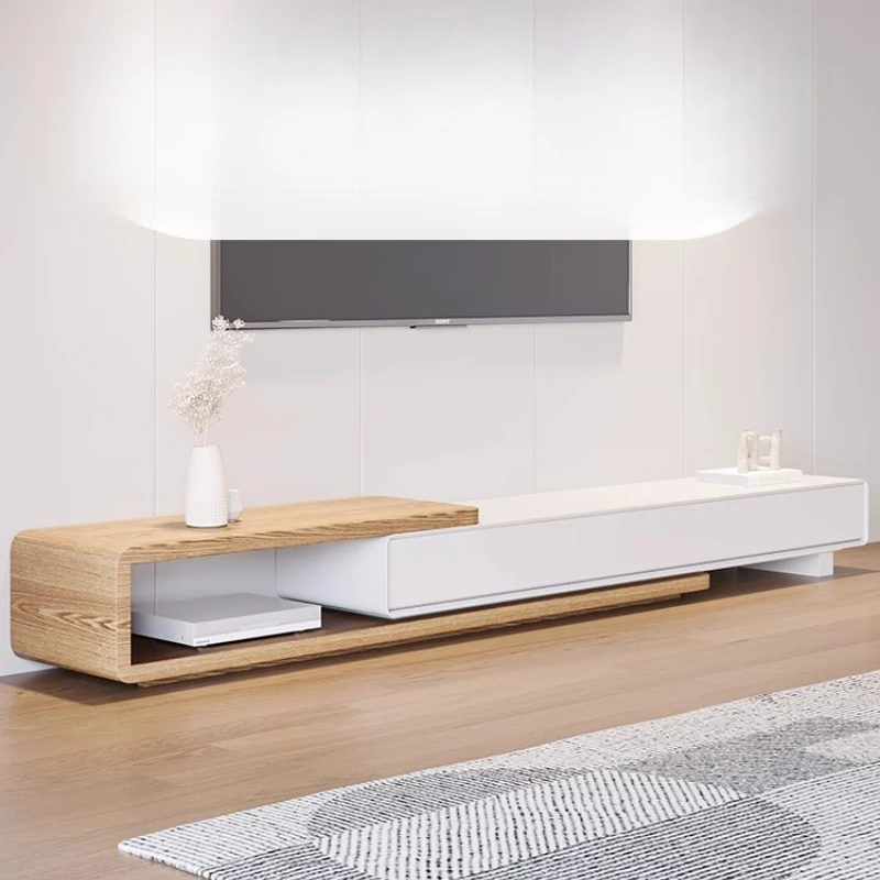 الحديثة بسيطة خشب متين تلفزيون خزانة سجل اللون ضوء فاخر توسيع غرفة المعيشة خزانة أرضية Mueble Para Tv أثاث المنزل