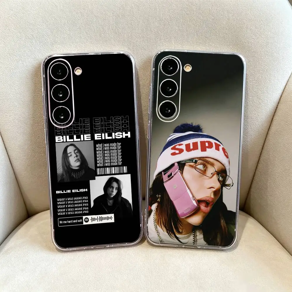Young and powerful singer-B-Billie Eilish Clear Phone Case for Samsung Galaxy A71, A70, A40,A52, A51, A30
