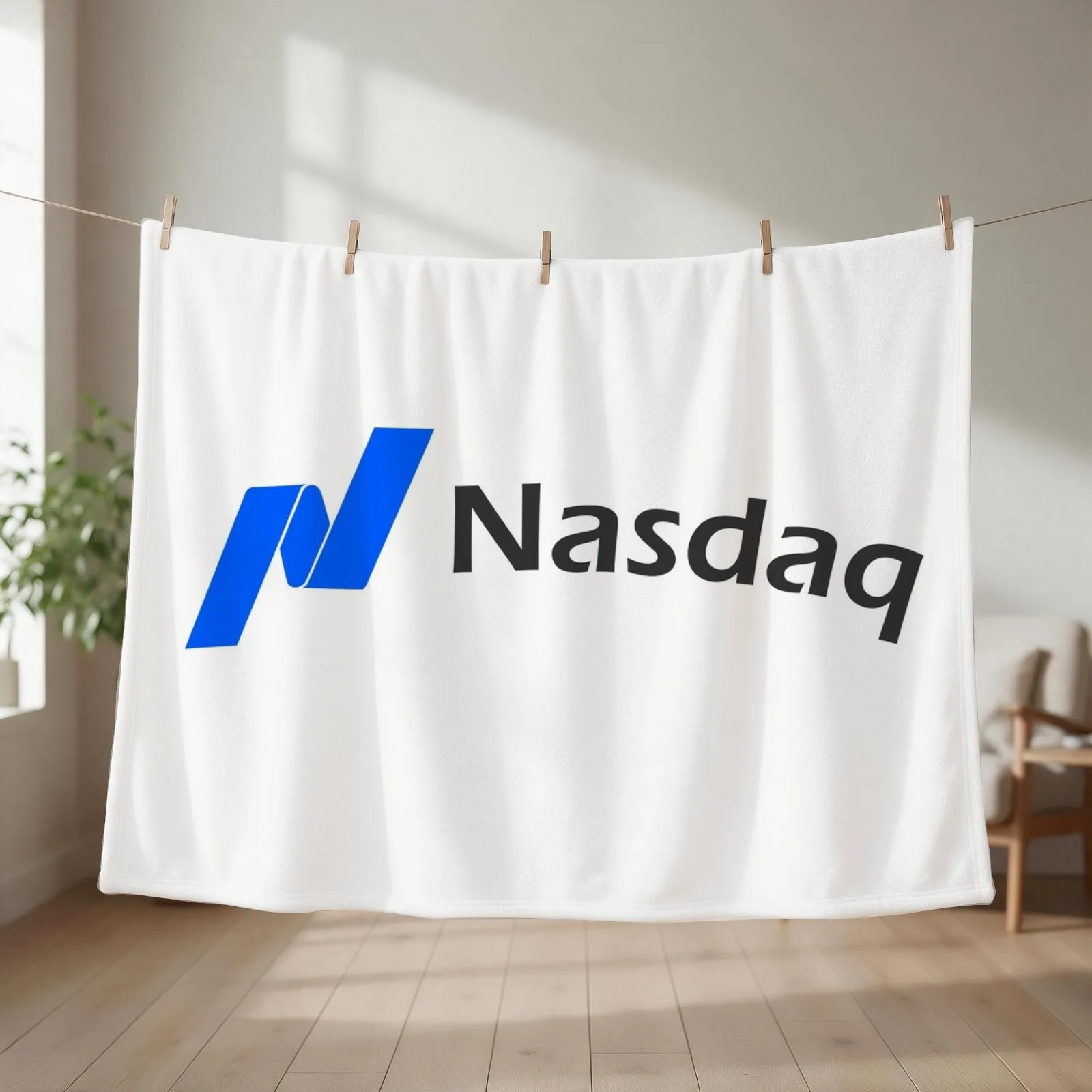 Nasdaq stock market investor Throw Blanket Flannels wednesday halloween Moving Blankets