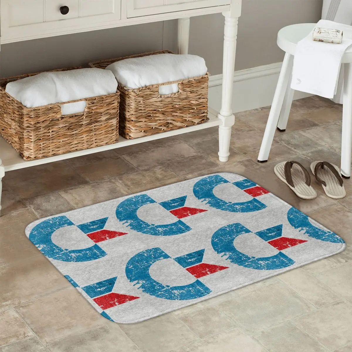 Commodore Amiga C64 Logo Computer Anti-slip Doormat Floor Mat Carpet Rug for Kitchen Entrance Bathroom Living room Footpad Mats