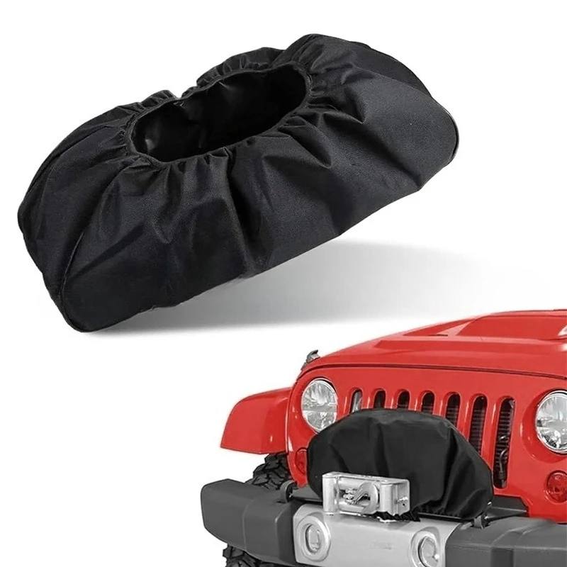 أكسفورد النسيج دائم 600D لينة ونش غطاء للحماية مقاوم للماء 8000-17500lbs ل الثقيلة مقطورة SUV ونش غطاء غبار