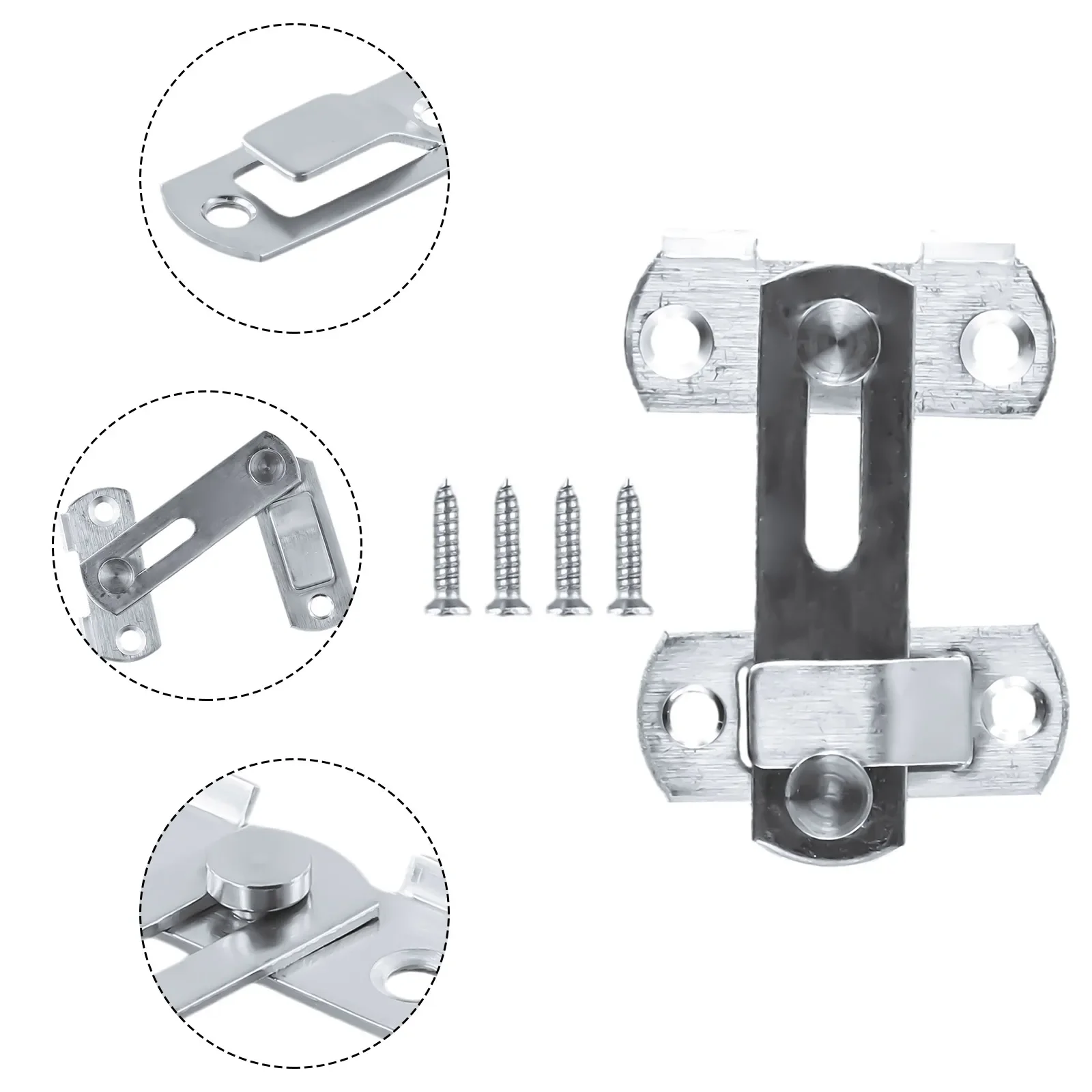 Stainless Steel Sliding Door Lock For Window Cabinet Fitting Professional Hasp Latch Lock Novel Light 48g Delicate