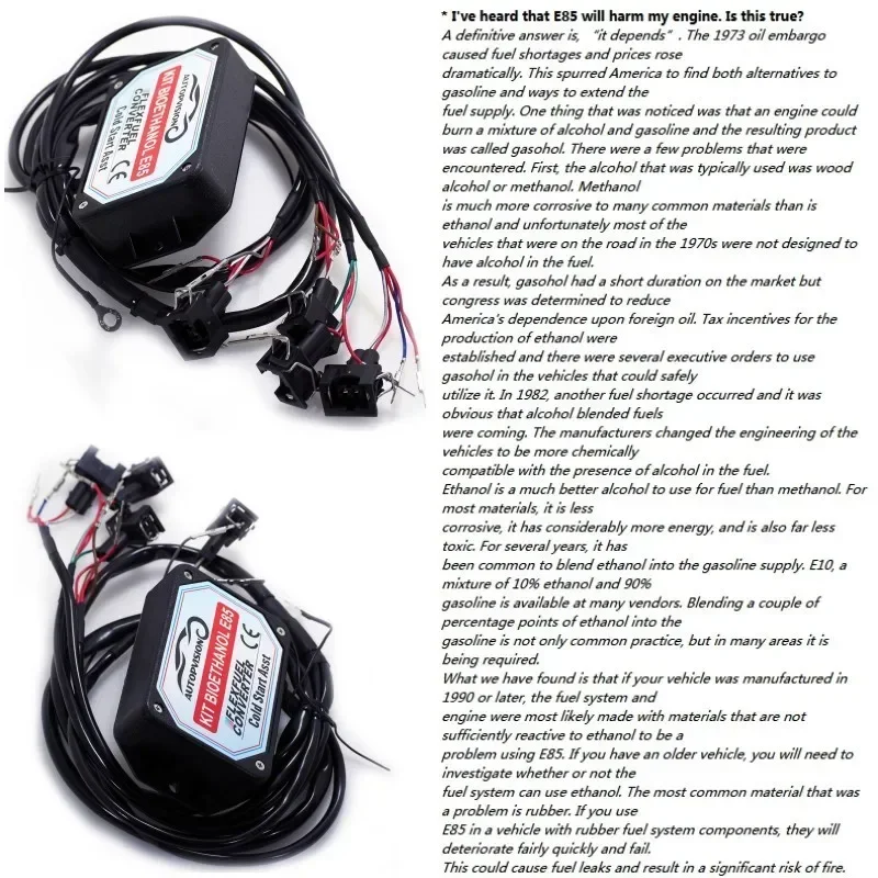 Ethanole kit  E85 4CYL 6CYL 8CYL ethanol conversion kit Applicable for gasoline vehicles after 1998 ,Car DIY  Refit