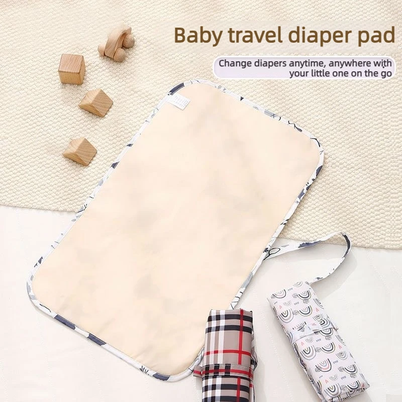 Waterproof Portable Foldable Nylon Diaper Changing Pad Essential Infant Toddler Outdoor Travel Diaper Changing Pad Cover