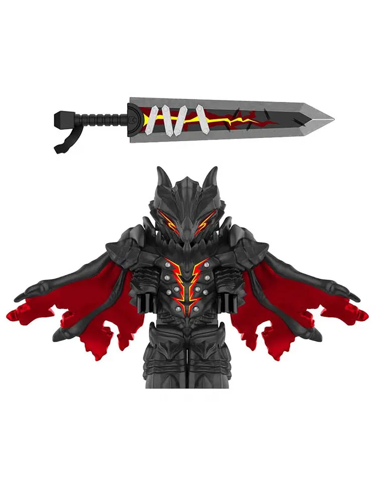 Średniowieczni Rycerze z Okrągłego Stołu Zbierają Się Kompatybilne Klocki Berserk Guts Puzzle Figurki Akcji Model Klocki do Budowania Zabawka Prezent — zdjęcie 2