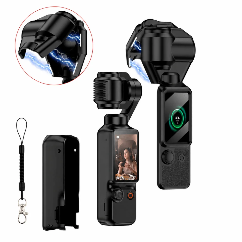Magnetic Gimbal Camera Protective Case Shockproof Fully Enclosed Screen Protector with Lanyard Hard Shell for DJI Osmo Pocket 4