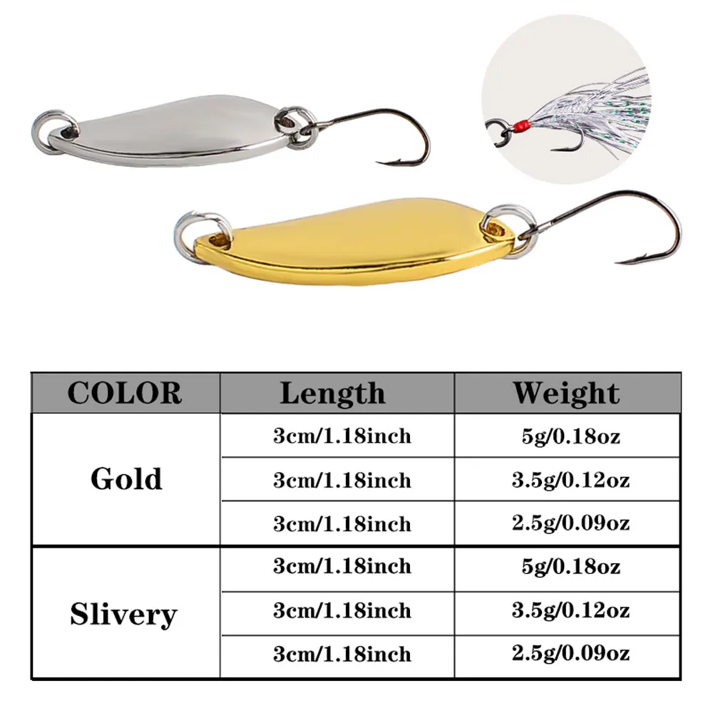 12pcs Metal Spoon Spinner Lure 2.5g 3.5g 5g Spoonbait Crankbaits Fishing Wobblers For Pike Crochet Set Bait Tackles view 3