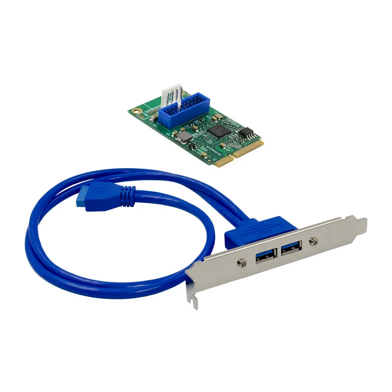 

Mini PCIE To 19PIN Dual USB3.0 Expansion Card NEC720202 Chip 20pin To 2 Port Usb 3.0 Adapter Minipcie Mpcie Converter Riser Card