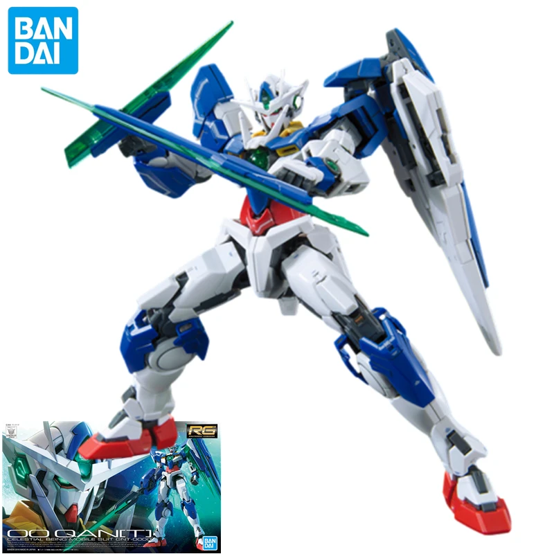 Bandai RG Quantum-Type 00 Gundam model movable robot assembly toy anime peripheral mecha collection figure birthday gift 1/144