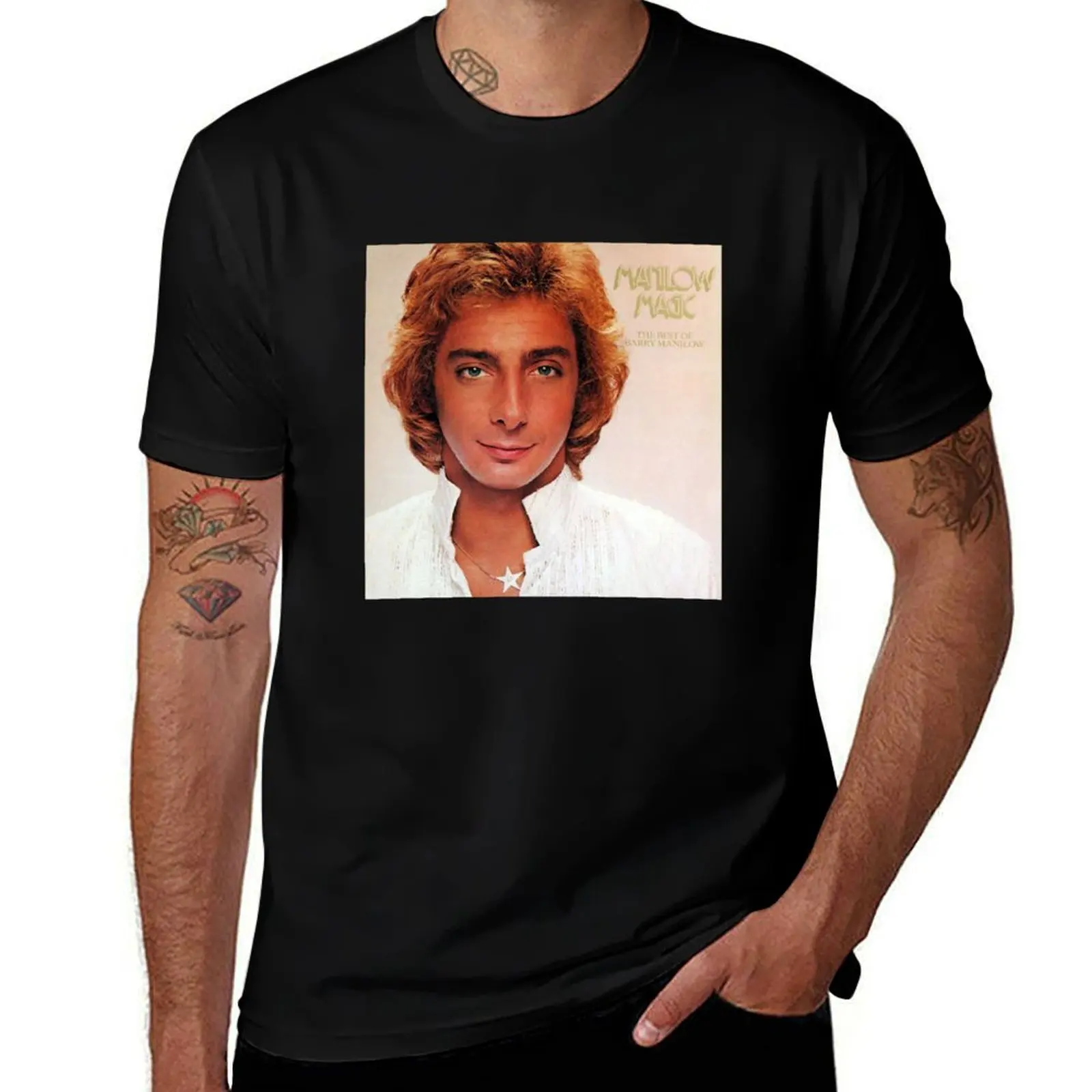 Barry Manilow Popular Musician T-Shirt Odor Resistant Short Sleeve Top