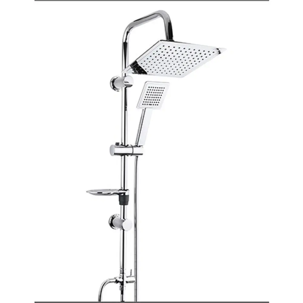 Chrome shower cabin faucet set precipitation rain mixer towel rotary tubular bath head cabin bathroom bathroom Robot sprinkler faucet battery 2 types