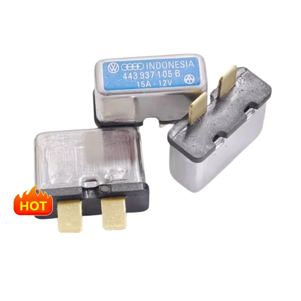 1 шт. подходит для Volkswagen Audi a4a6, тепловое реле 443 937 105 15a-12v, самовосстанавливающийся предохранитель