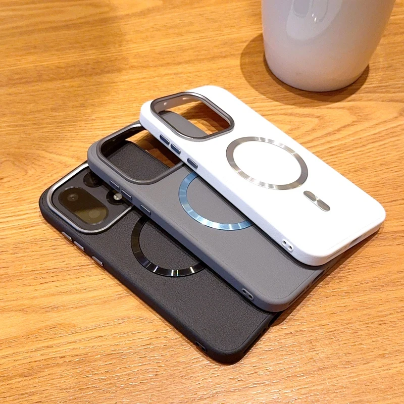 

Чехол для OnePlus 15 (1+ 15) с магнитной беспроводной зарядкой, узором CD, из искусственной кожи, с металлической рамкой для камеры, защитная задняя крышка