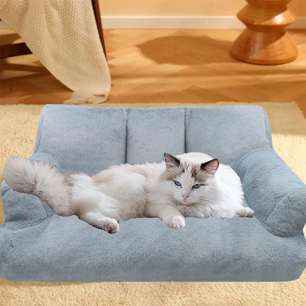 Luxury Cat Sofa Bed for Indoor Cats  Detachable Washable Non-Slip Design for Small Medium Kittens Puppies