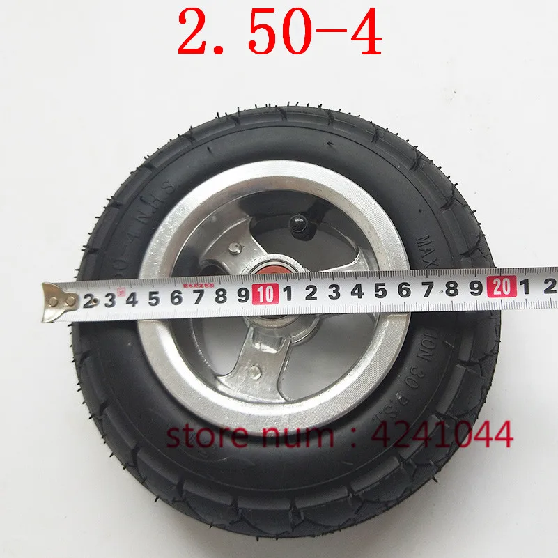 2.80/2.50-4 2.50-4 tire wheel 4inch hub rims with tyre inner tube for Baby carriage,Elderly Mobility scooter,3wheel standing car