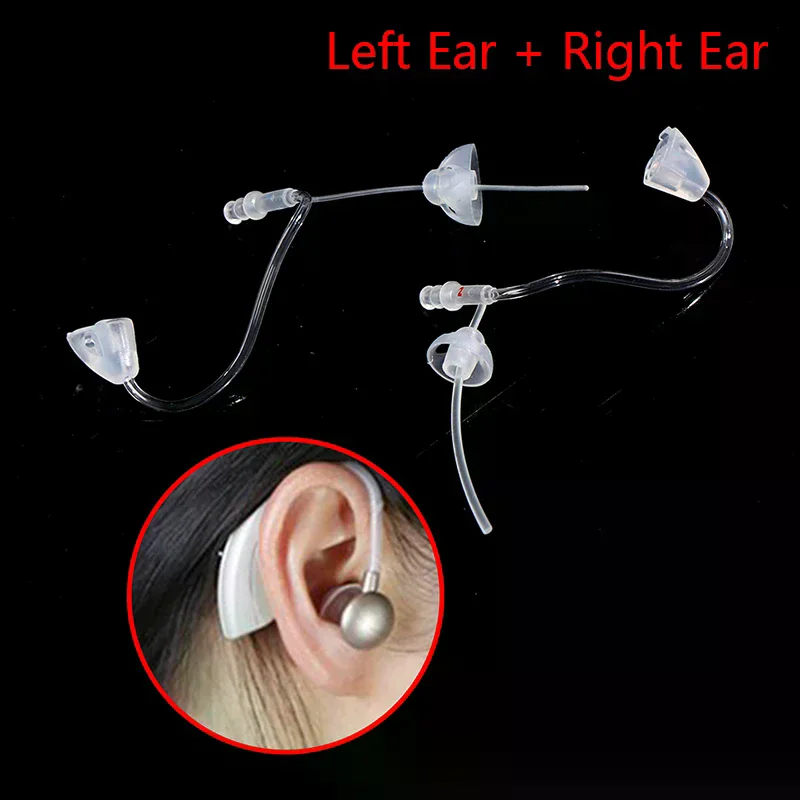 /JCS/Left Right Ear Hearing Aid Replacement Tube Earphone Hearing Amplifier Tool 2Pcs