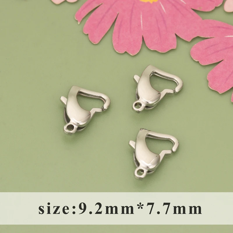 assoonas MF20, Schmuckzubehör, 316L-Edelstahl, nickelfrei, handgefertigt, Anhänger, Schmuckherstellung, Verschlusshaken, 2 Stück/Set. – Detail 2