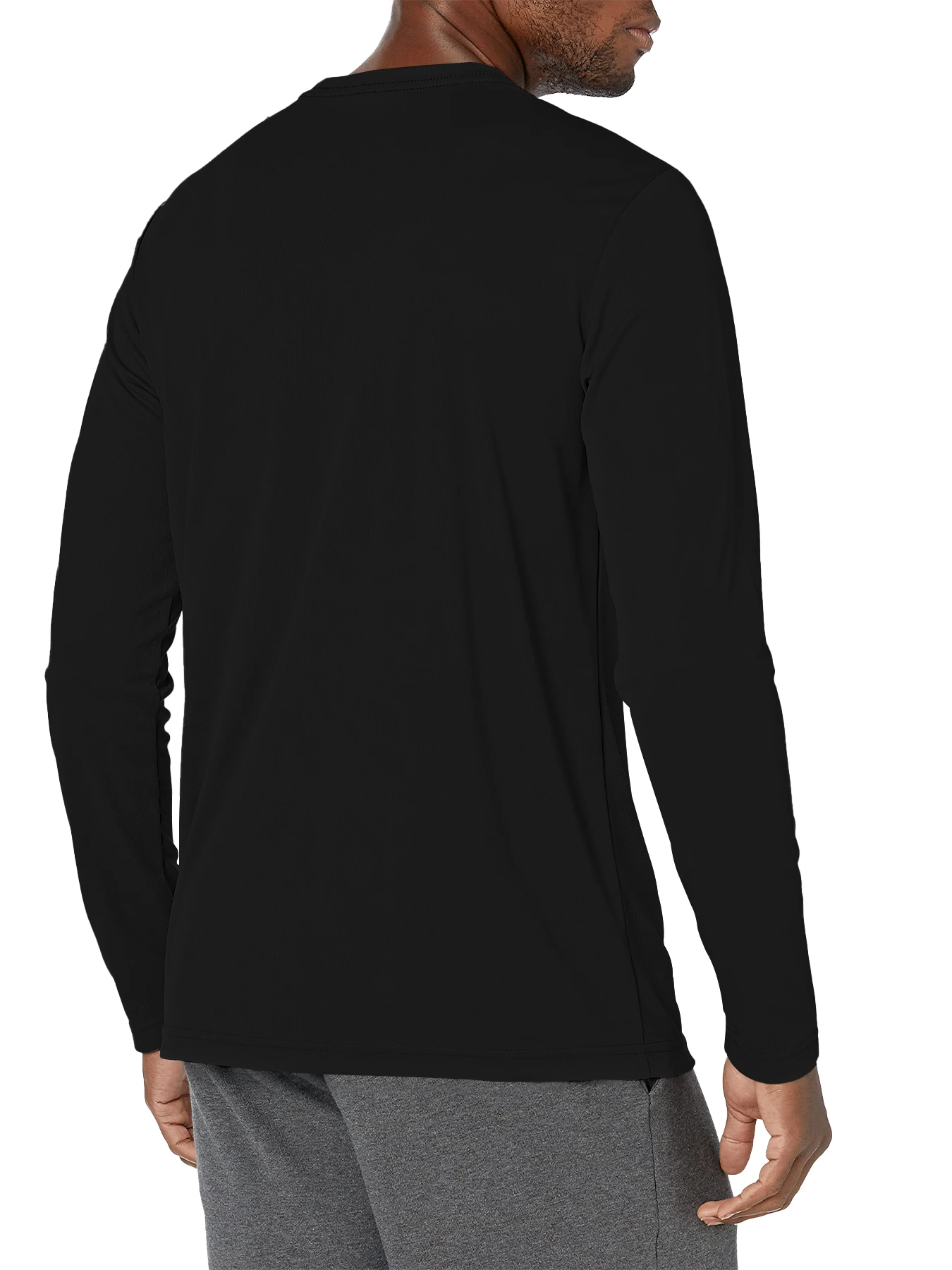 Herren Langarm-Sonnenschutz-Shirt Leichtes Workout UV-Schutz Schnelltrocknend Wander-T-Shirt Radsport Angeln Sportoberteil – Detail 8