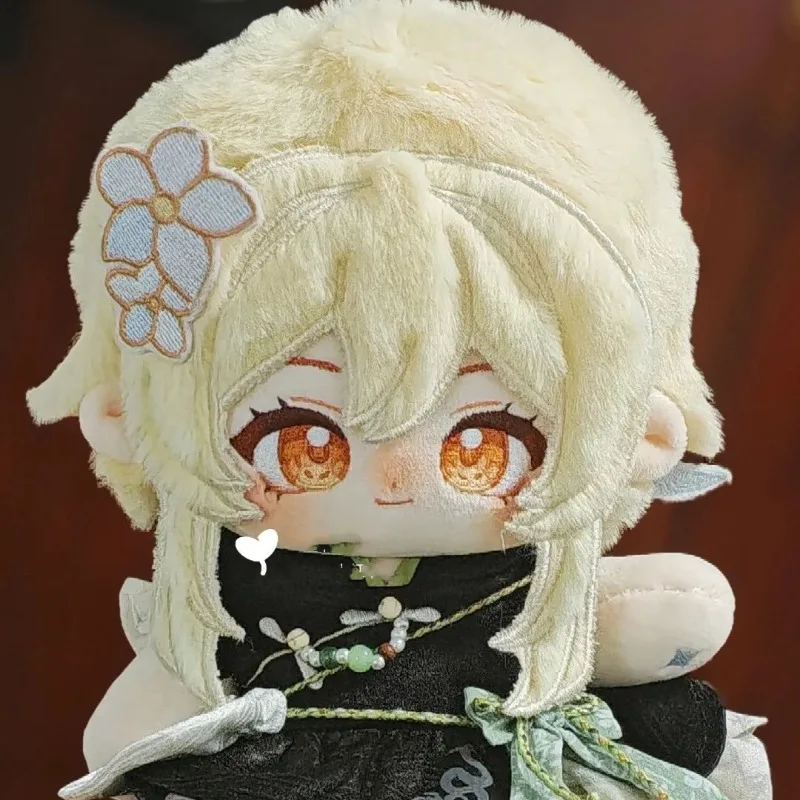 

Игра Genshin Impact Lumine Атрибут Плюшевая кукла Одевание Хлопковые куклы Тело Плюшевые аниме 20 см Игрушки Косплей Подарок на день рождения