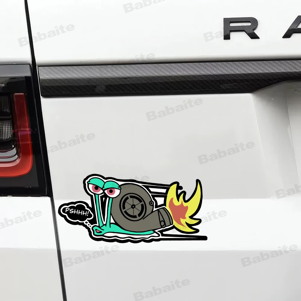 Funny PSSHH Snail Turbo Stickers Vinyl Motorcross CarDecal Reflec Racing Stickers Decorate for Car Sticker