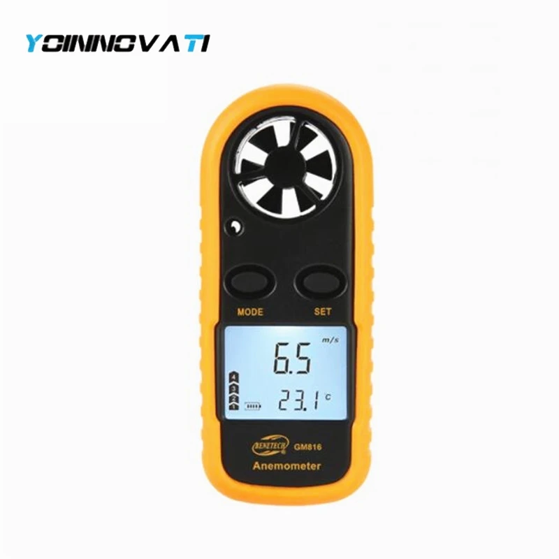 GM816 Anemometer Portable Wind Speed Gauge Meter Anemometro Windmeter 30m/s LCD Digital Hand-held Measure Tool Mini Wind Meter