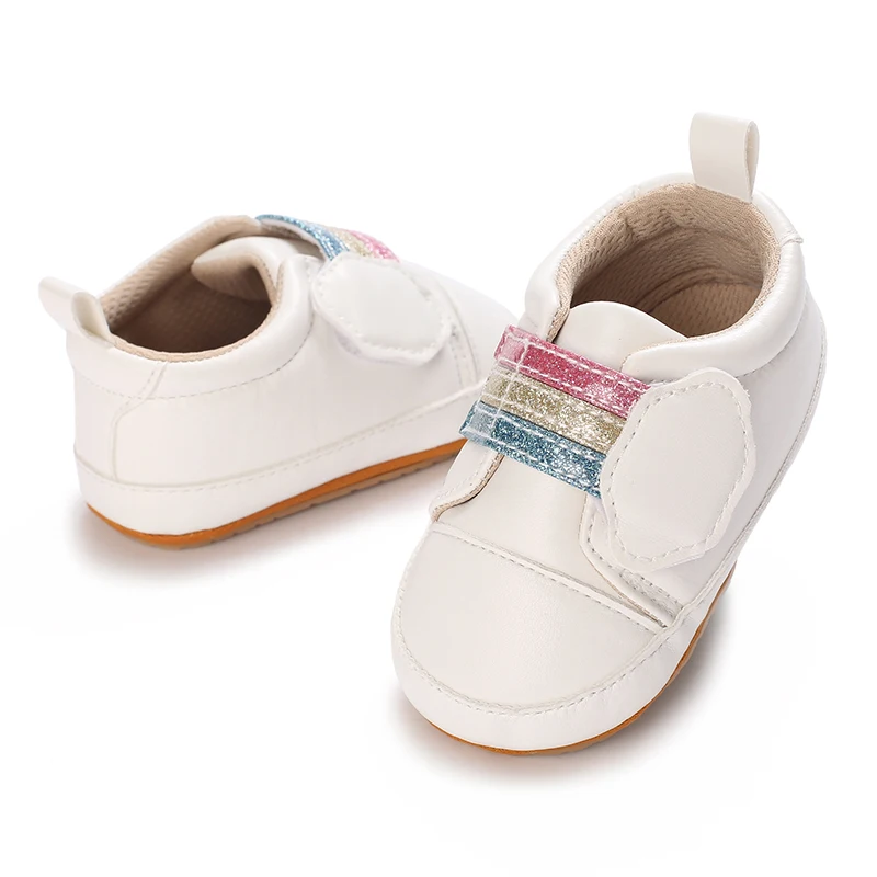 Primavera e autunno nuovo bambino carino nuvola tre colori arcobaleno scarpe bambino antiscivolo suola in gomma scarpe da passeggio scarpe da bambino