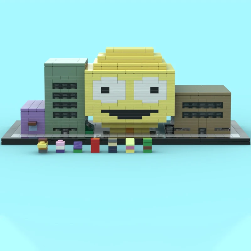 ตัวต่อ MOC Smiling Friends 807 ชิ้น ชุดตัวต่อขนาดเล็ก ของเล่นตัวต่อคริสต์มาส ของขวัญสร้างสรรค์สำหรับเด็ก ของขวัญวันเกิด