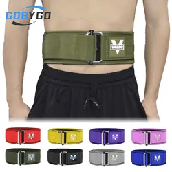 GOBYGO Fitness Weightlifting Belt Squat Pull-Up Adjustable Lumbar Support Metal Buckle Cross Training Gym Strength Lifting