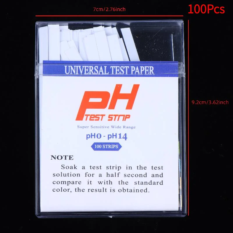 *100Pcs PH Test Strips 0 14 High Precision Water Quality Paper for Pool Spa Aquarium Drinking Water