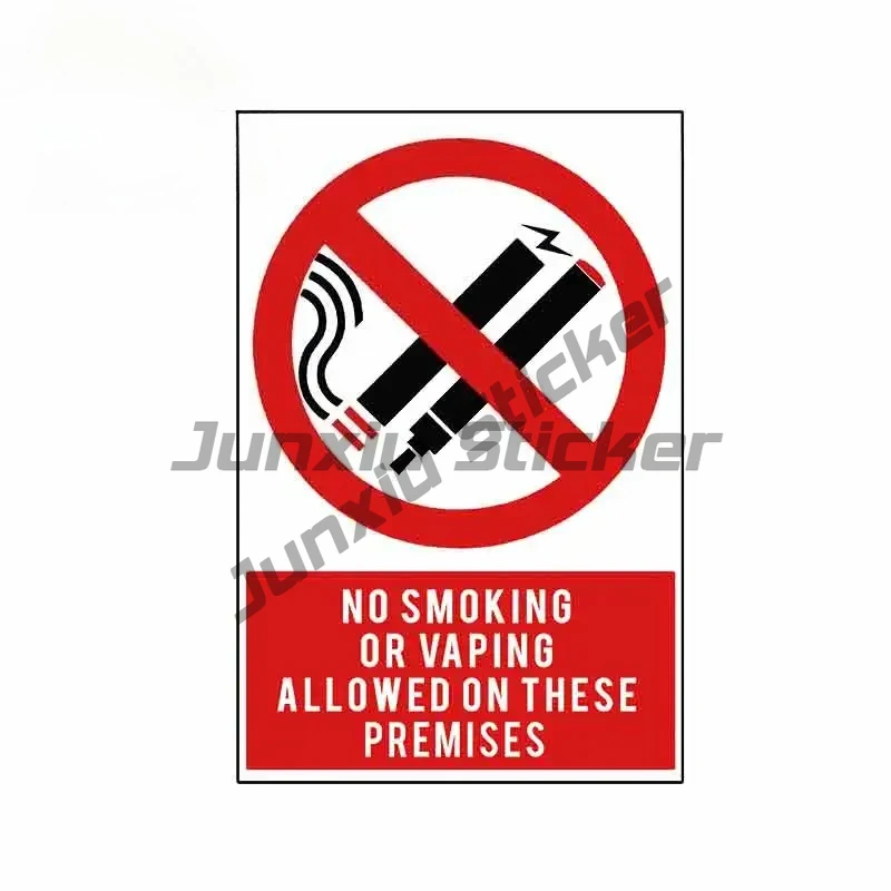 

For No Smoking or Vaping Warning Safety Funny Stickers Vinyl Car Sticker Fashion Occlusion Scratch Decal