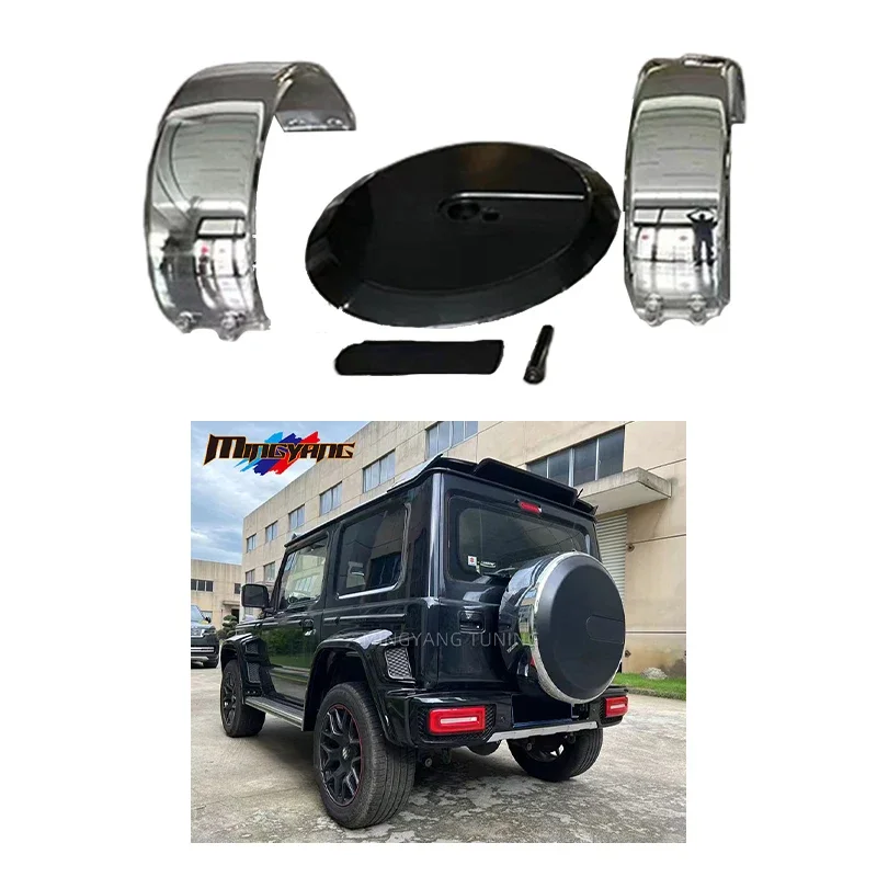 High Quality 3 Door 5 Door Chrome Car Spare Tyre Wheel Cover For Suzuki Jimny Jb74 Upgrade To Barbus Spare Tire Cover