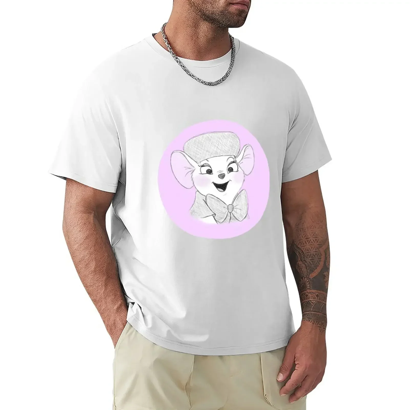 Miss Bianca from the Rescuers T-Shirt summer tops hippie clothes quick-drying vintage men clothing