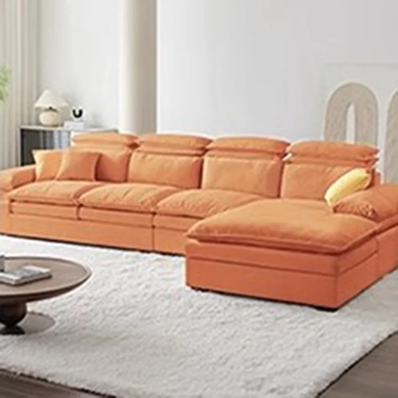 Entspannendes weißes Sofa nordisch faul elegant weich minimalist isch Puff Sofa Schlafzimmer liegend divani da sog giorno Wohnzimmer möbel