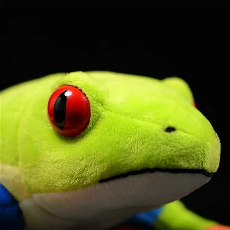 Peluche grenouille arbre aux yeux rouges, 22cm, jouet kawai, animaux réalistes, jeu de simulation, jeu mignon, idée cadeau