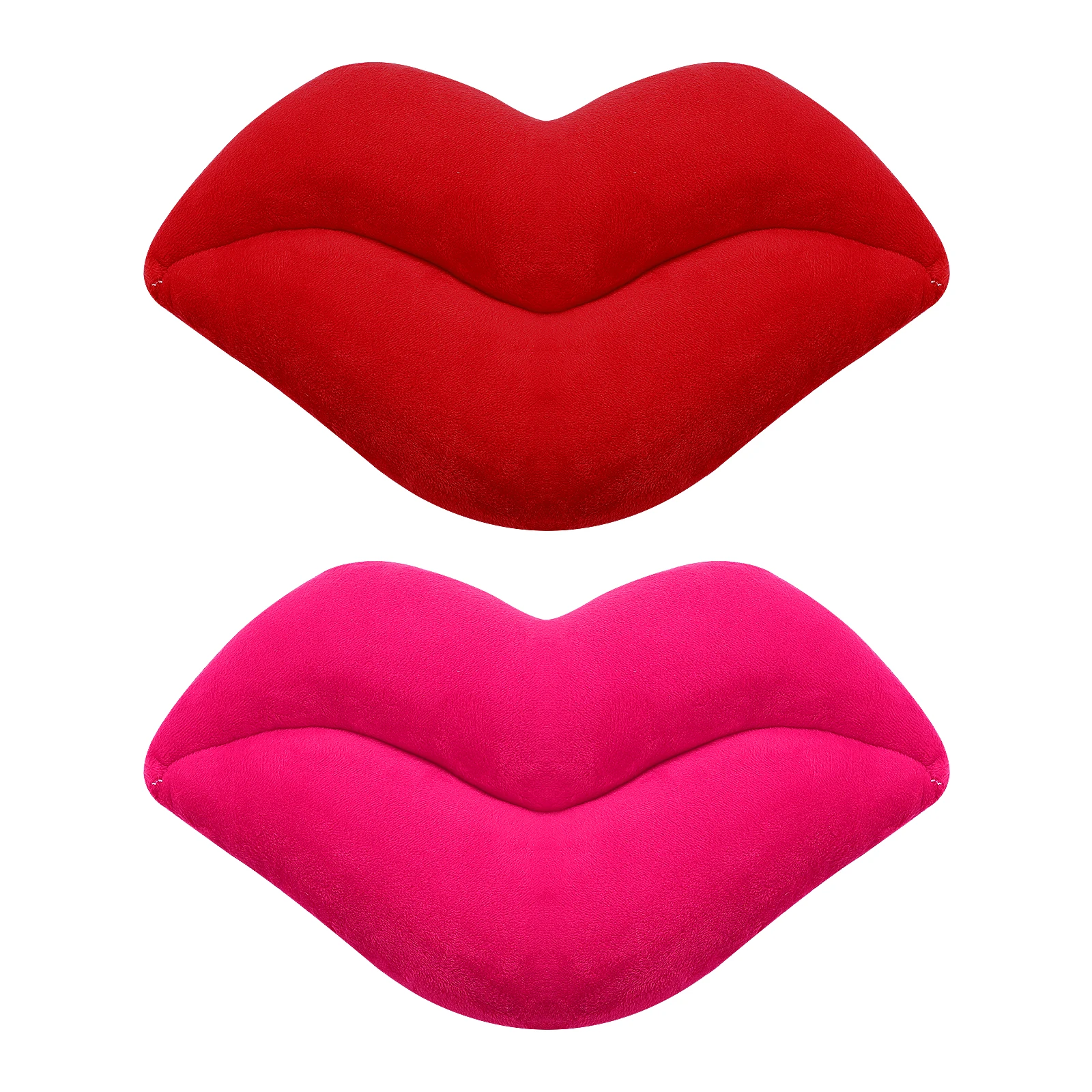 2 Stück Lippenkissen, weich, gemütlich, dekorativ, Überwurf-Lippenkissen für Couch, Bett, Sofa, PP-Baumwolle gefüllt, elastisch, schöne Geschenke