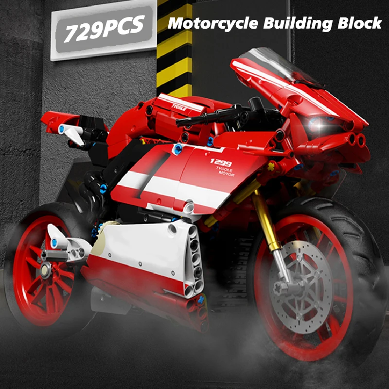 

Technical Motorcycle Building Blocks Racing Car Model Motorbike Vehicle Bricks Toys for Kids Christmas Gifts