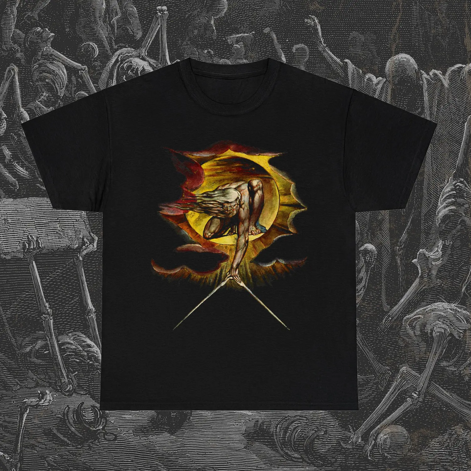 

The Ancient Of Days T Shirt William Blake Urizen Famous Painting Europe a Prophecy Classical ArT Romanticism