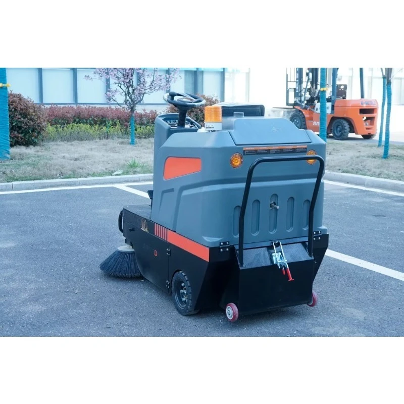 Newest Design Street Cleaning Equipment Ride on Industrial Electric Road Vacuum Floor Sweeper view 6