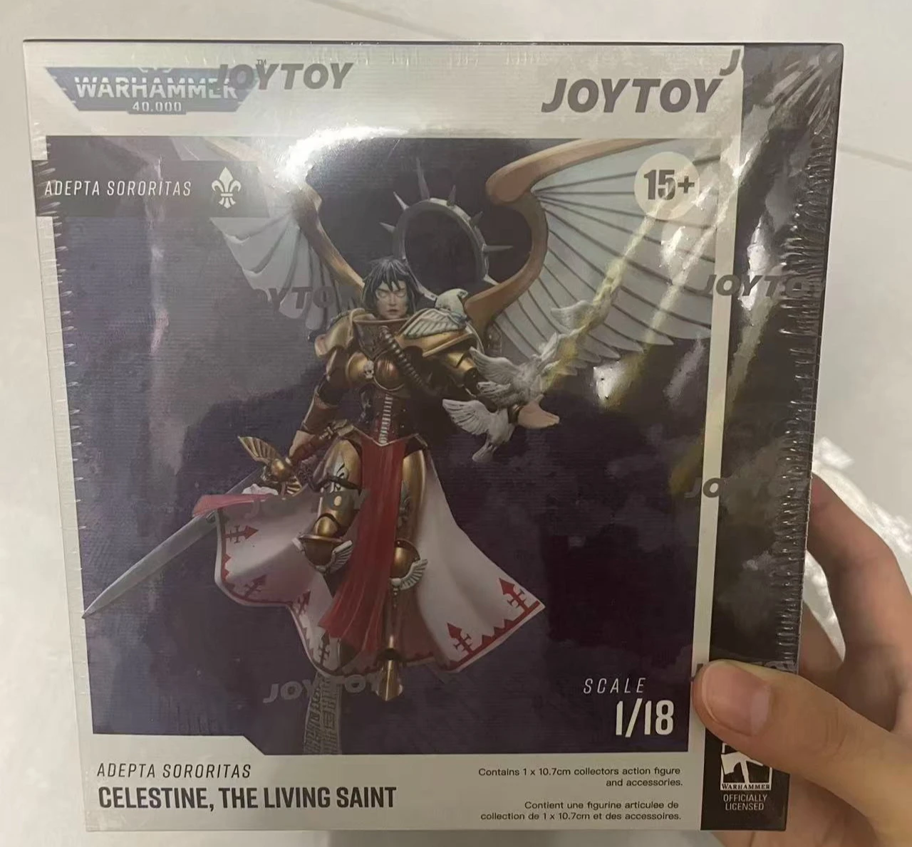 【JOYTOY】1/18 Action Figure Warhammer 40K Adepta Sororitas Celestine The Living Saint Ornament Collection Model