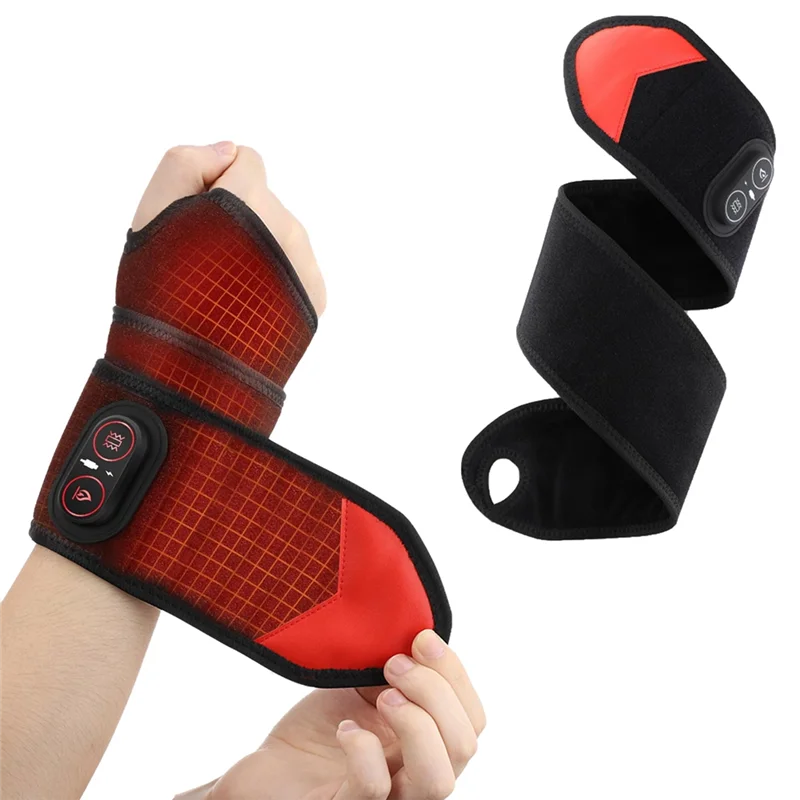 Tappetino riscaldante per polso senza fili a 3 temperature per mani, polsi, gomiti, sollievo dal dolore per digitazione di giochi per l'artrite