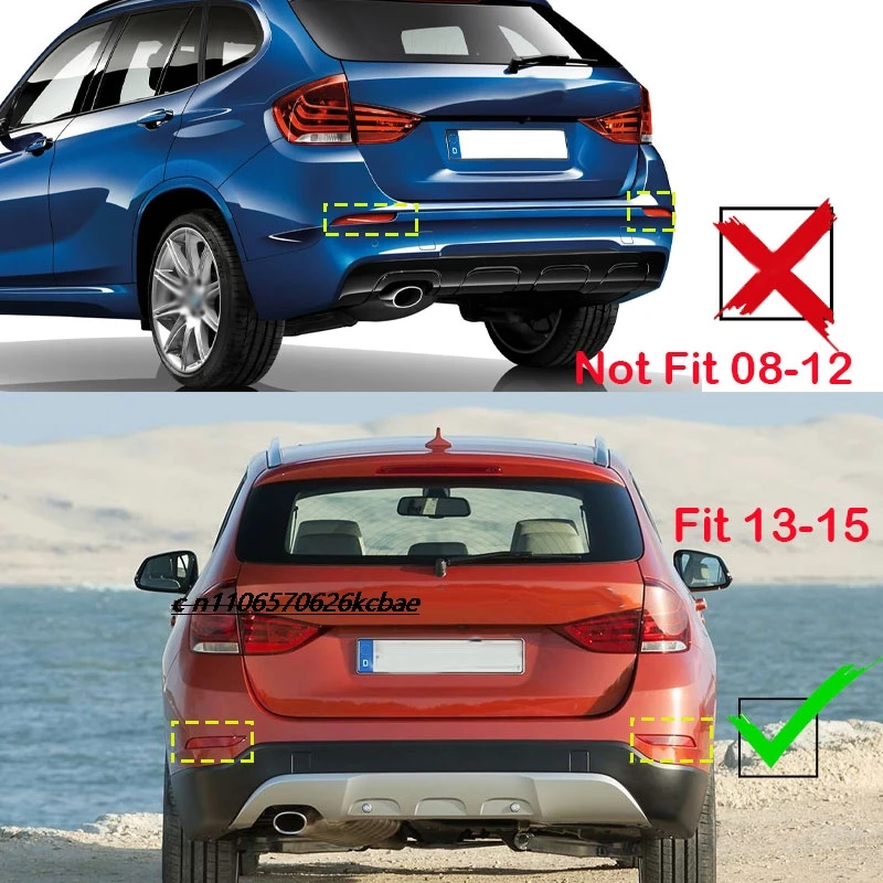 Car rear bumper reflective light, brake light, red, 63147314883, 63147314884, applicable to BMW E84 X1 model (2013, 2014, 2015)